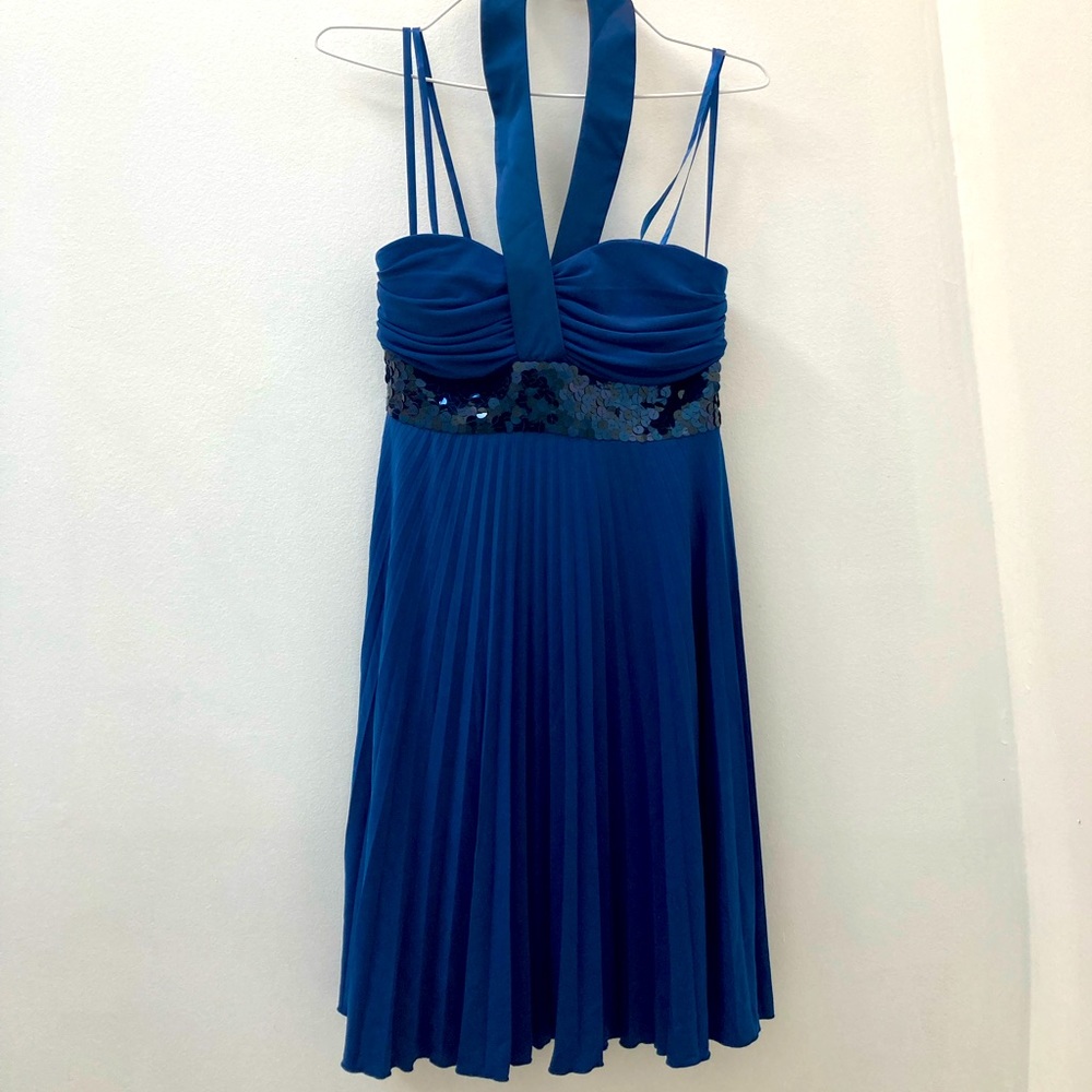 BCBG max and Cleo blue halter dress size 4